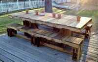 Wood pallets patio